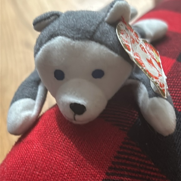 Extremely Rare Vintage Teenie Beanie Babies Nook The Husky 1993 - Picture 1 of 6